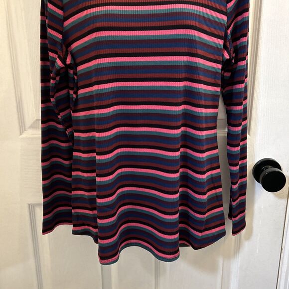 NWT The Nines By Hatch Womens Maternity Long Sleeve Burgundy Striped Size L - Picture 5 of 16